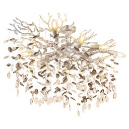 Plafonieră Queena 64138D1S, 7xE14 40W, L 85 cm, argintiu, metal