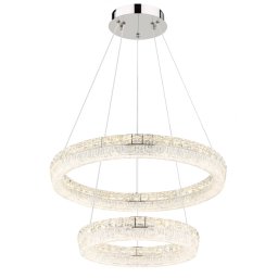 Suspensie Laurel 67387-60, LED 60W, 2700-6000K, D 60 cm, crom, metal