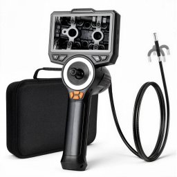 Camera endoscop cu ecran articulat 360Â°, 4 directii, Zoom 8X, ecran IPS HD de 4.5", lentila subÈ›ire 6.2 mm, IP67, cablu 1.5 m