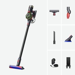 Aspirator vertical fără fir Dyson V8 Cyclone™ Fluffy + kit, Verde/Negru