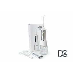 Irigator bucal electric, IPX6, 3 moduri de curatare, 5 duze incluse, Reincarcabil, Portabil, Rezervor 300 ml, Alb