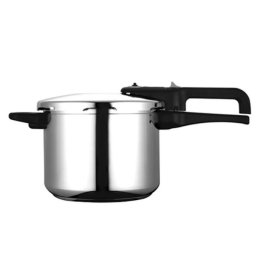Oală sub presiune Fagor Level, 8 l, 90 kPa, 22 cm, 5 sisteme de protecție, fund cu 3 straturi, compatibilă cu plitele cu inducție, argintie