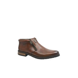 Ghete bărbați Rieker cu fermoar dublu din piele naturală, maro, RIK 14656-24-46 EU