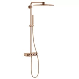 Sistem dus cu baterie si termostat Grohe Euphoria SmartControl 310 Cube Duo, cupru mat -26508DL0
