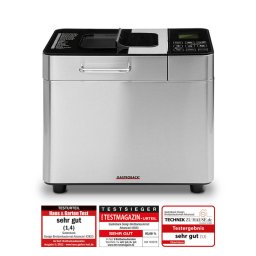 Masina de facut paine Gastroback Advanced 42823, 500 W, 500-750-1000 g, 18 programe, Vas ceramic fara PFOA și PTFE, 7 tipuri de paine, Functie pentru inghetata, Inox/Negru