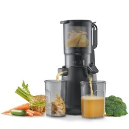 Storcator cu presare la rece slow juicer Caso Juice Fit Pro, 250 W, 1 l, 40 rpm, Safety Stop, Functionare silentioasa, Negru mat