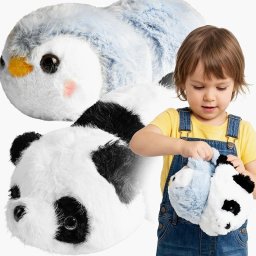 B48V2 Jucărie de pluș 2 în 1: Panda / Pinguin