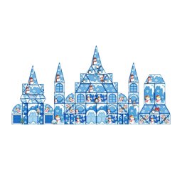 BK2B Blocuri de construcție magnetice 3D – Castel de gheață (96 de piese)