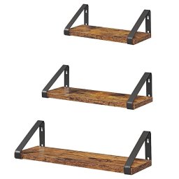 Mobilier interior M17B1 Set de rafturi suspendate de perete (3 în 1) – finisaj închis