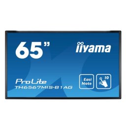 Monitor Interactiv IIYAMA ProLite TH6567MIS-B1AG Refurbished, Diagonala 65 inch, Rezolutie Full HD, Touchscreen, 10 puncte de atingere simultane, Difuzoare 2x 10W, Stare Corecta