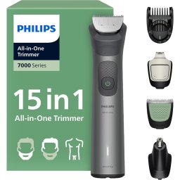 Aparat de tuns multifunctional 15 in 1 PHILIPS Series 7000 MG7921/15, acumulator, autonomie 120 min, Gray