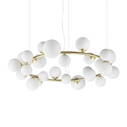 Candelabru Perlage 363370, 25xG9 15W, D 104 cm, alb, metal