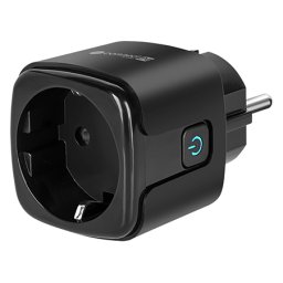 Priza Smart Wi-Fi Kruger&Matz Connect P4, Tuya, 3680W, 16A, monitorizare consum, Google Home, Amazon Alexa, neagra, KM2202-B
