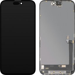 Display cu Touchscreen MP compatibil cu Apple iPhone 16 Plus, cu Rama, Versiune Soft OLED FHD 120Hz Diagnostic, Negru