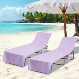 Prosoape pentru sezlong 2 pcs Violet 210 x 75 cm GartenMobel Dekor
