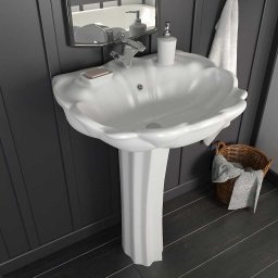 Lavoar cu piedestal, alb, 580 x 510 x 200 mm, ceramica GartenMobel Dekor