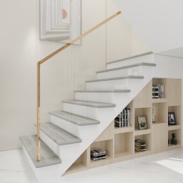 Set 4 placi de acoperire trepte gri, aspect stejar, cu laterale