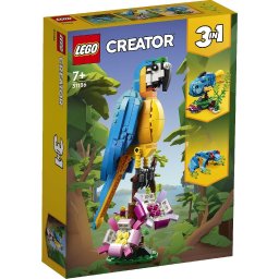 LEGO Creator 3 in 1 Papagal Exotic 31136, set de construit 253 piese
