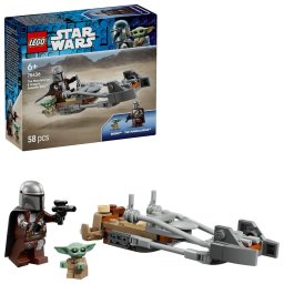 LEGO Star Wars Motocicleta rapida a lui Mandalorian si Grogu 75436