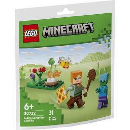 LEGO Minecraft Conflict la Focul de Tabara al lui Alex 30732, 31 piese
