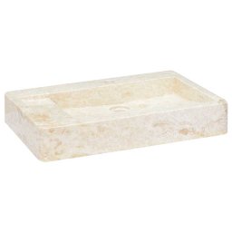 Chiuveta baie din marmura crem 58x39x10 cm, design elegant