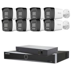 Sistem supraveghere IP 4K cu 8 camere 8MP PoE pentru depozit si hala