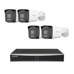 Sistem supraveghere IP cu 4 camere 6MP PoE, audio, alarma si NVR 4K