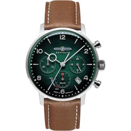 Zeppelin Zeppelin 8086-4N Hindenburg LZ129 Chronograph Mens Watch Solar 41mm 5ATM 8086-4