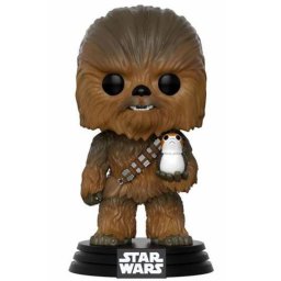 Figurina Bobble-Head Funko POP! Star Wars Episode VIII - Chewbacca & Porg, 9 cm