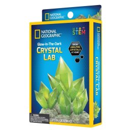 National Geographic - Set educativ Mini laborator de crestere cristale verzi fosforescente