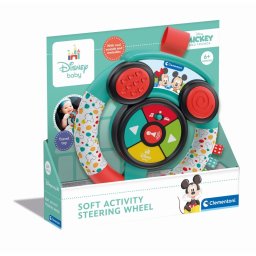 Clementoni - Volan interactiv Mickey si Minnie cu lumini si sunete ce ajuta la dezvoltarea cognitiva