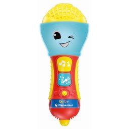Clementoni - Jucarie interactiva microfon muzical pentru dezvoltarea multisenzoriala