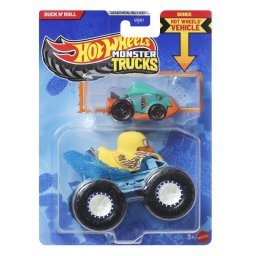 Hot Wheels Monster Truck Si Masinuta Metalica Duck N Roll