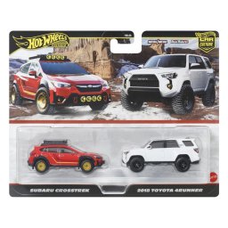 Hot Wheels Premium Set 2 Masinute Metalice Subaru Crosstrek Si Toyota 4Runner 2018 Scara 1 La 64
