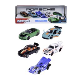 Majorette Set 5 Masinute Metalice Porsche 2 Modele Exclusive Scara 1 La 64