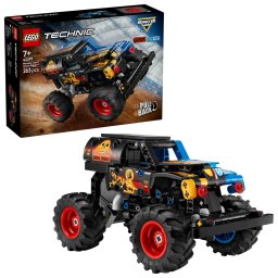 Set LEGO Technic - Monster Jam™ Grave Digger™ Foc și gheață (42219)