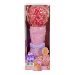 Barbie Petal Pop Set Papusa Barbie Trandafir Rosu Si Accesorii
