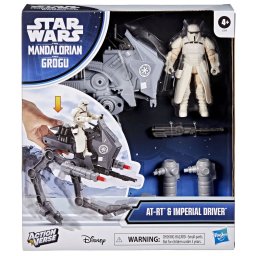 Star Wars Mandalorian Si Grogu Action Verse Set Figurina Imperial Driver Si Vehicul Ar Rt Cu Accesorii