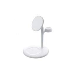 Suport De Incarcare Inductiv Greencell MagScape 3-In-1 MagSafe Pentru iPhone, Apple Watch, AirPods Si Alte Casti Wireless