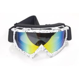 Ochelari cross enduro atv WB P-19,rama alba ,sticla oglinda