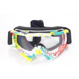 Ochelari cross enduro atv WB P-08,rama multicolor,sticla transparenta