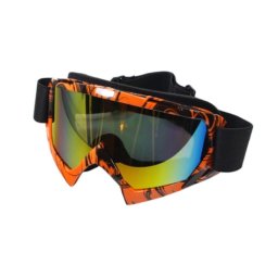 Ochelari cross enduro atv WB P-23,rama portocaliu inchis negru,sticla oglinda