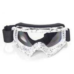 Ochelari cross enduro atv WB P-20,rama alba sticla transparenta
