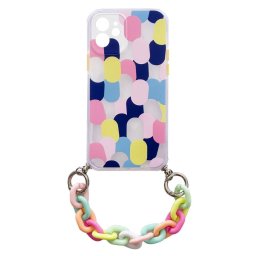 Husa Color Chain Case gel flexible elastic case cover with a chain pendant for iPhone 13 Pro Max multicolour (1)