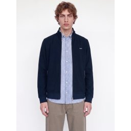Jack & Jones Cardigan tricotat barbati, din bumbac organic, Regular fit, JPRBLUALVES, Bleumarin inchis (SELECTATI MARIMEA: M)