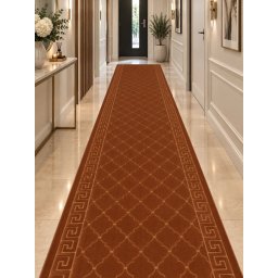 Traversa Versace, Tesatura Plata, Latime 0.8m, Marime 100 x 700 cm, Maro, , Antialergica, Polipropilena, Living, Dormitor, Coridor, Hol