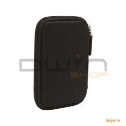 Husa HDD portabil Case Logic, curea prindere hdd, curea prindere cablu, spuma eva, black 'EHDC101K'