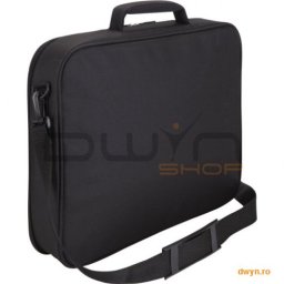 Geanta laptop 15.6' Case Logic, compartiment frontal de volum mare, buzunar frontal, poliester, blac