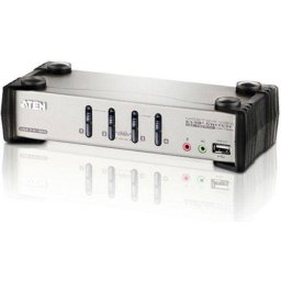 ATEN CS1734B 4-Port USB 2.0 KVMP Switch OSD, 4x USB Cables, 2-port Hub, Audio
