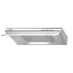 Hota traditionala Hansa, 60 cm, 200 cm3/h, 1 motor, 1 filtru aluminiu, 3 trepte, iluminare, argintiu